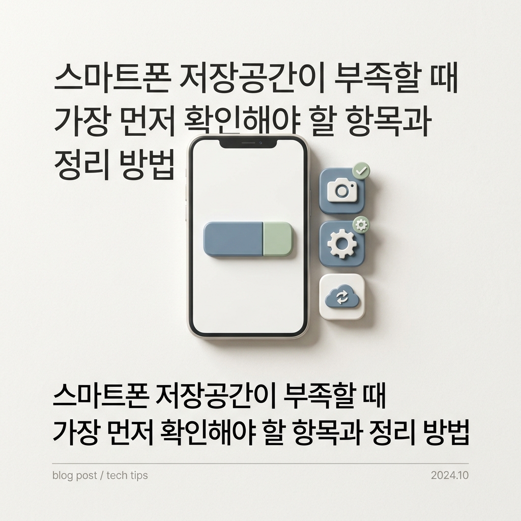 ai thumbnail minimal 스마트폰 저장공간이 부족할 때 가장 먼저 확인해야 할 항목과 정리 방법 1791209336